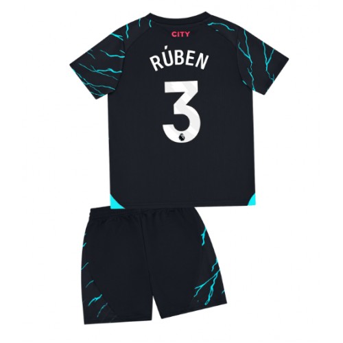 Manchester City Ruben Dias #3 Rezervni Dres za djecu 2023-24 Kratak Rukav (+ Kratke hlače)